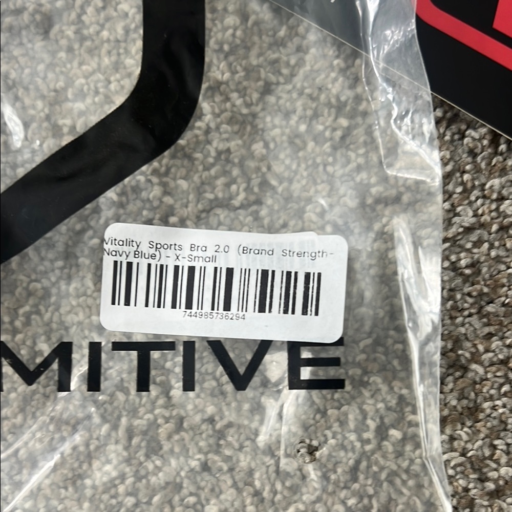 Born Primitive Vitality 2.0 Blue and Red Sports Bra with Geometric Logo - Picture 6 of 7